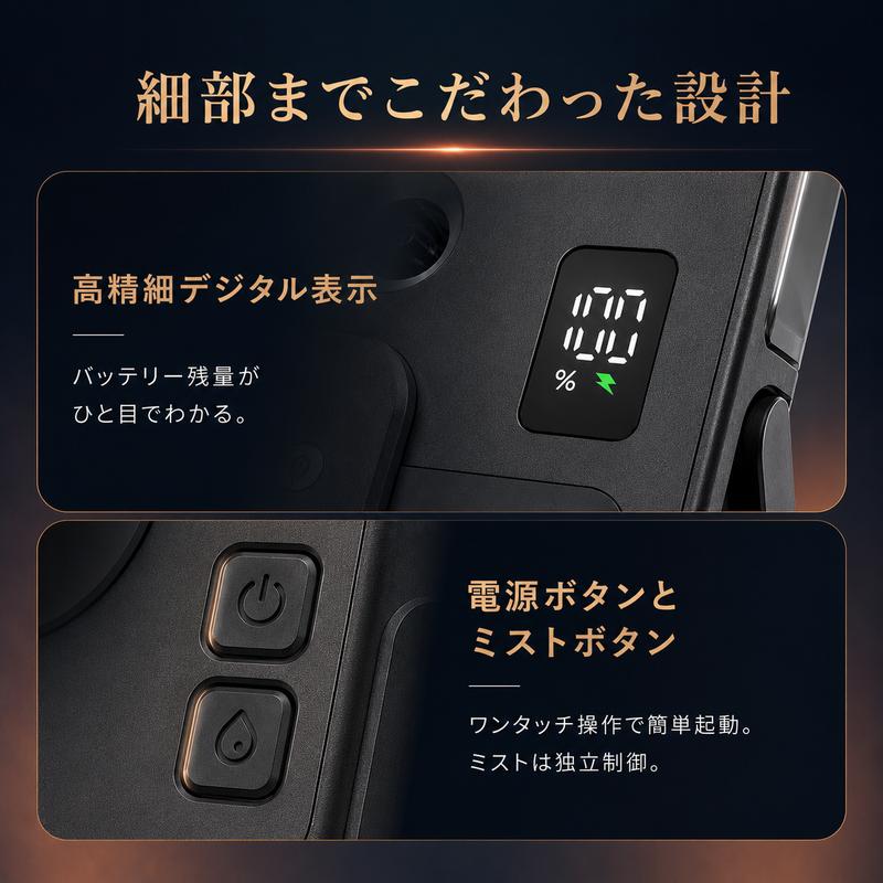 MistFlow™ 瞬間冷却ミストファン