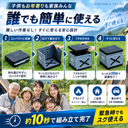 FoldAway™ 緊急時簡易トイレ